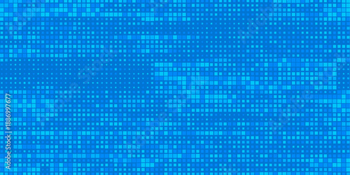 Pixel technological background. Abstract blue background. Squares. Vector illustration.