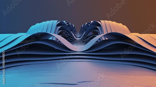 Abstract 3D Waveform Design Elements.