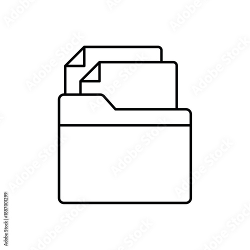 Icon a file archive folder stack, isolated against a clean background.