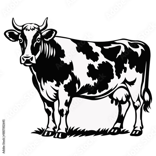 Cow Vector Art Design Logo