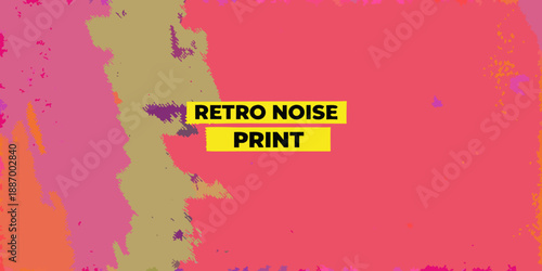 Retro noise print a vibrant abstract background with textured color blocks