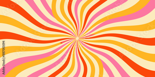 Abstract swirling pattern with vibrant orange pink and cream hues