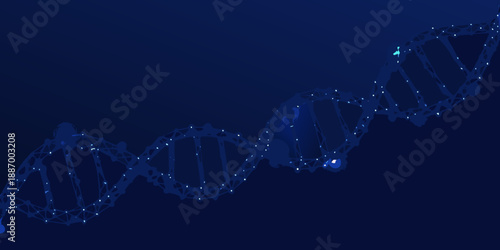 Abstract digital rendering of a deoxyribonucleic acid double helix structure