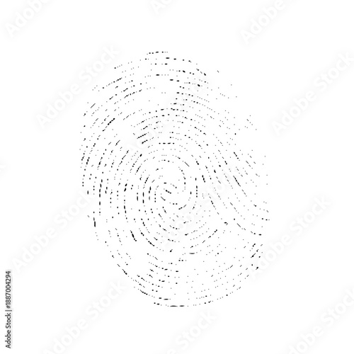 An abstract fingerprint design with a grunge texture background. Vector fingerprints Transparent background.	
