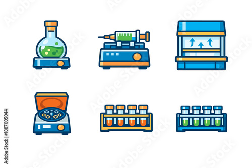 Laboratory tools and equipment for scientific experiments with various items used in research and analysis
