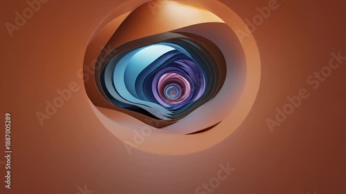 Abstract Swirling Shapes in Circular Motion.