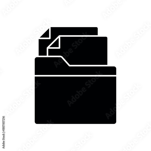 Icon a file archive folder stack, isolated against a clean background.