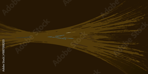 Abstract tunnel illustration with converging lines and a bright light source