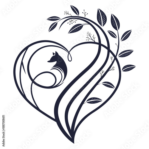 Vector illustration of a beautiful woman with wings featuring a black sketch profile and fashion hair style for a salon beauty symbol