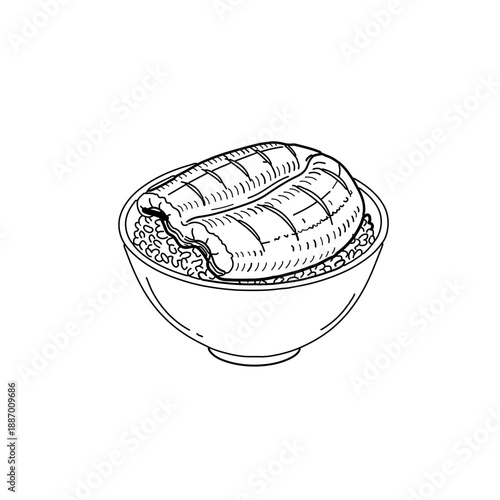 Minimalist Hand-Drawn Unagi Icon