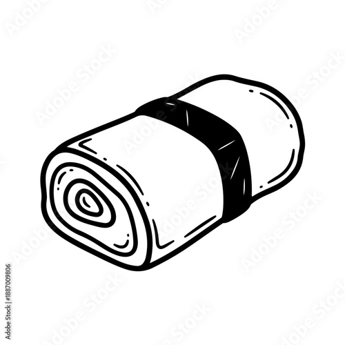 Minimalist Hand-Drawn Tamagoyaki Icon
