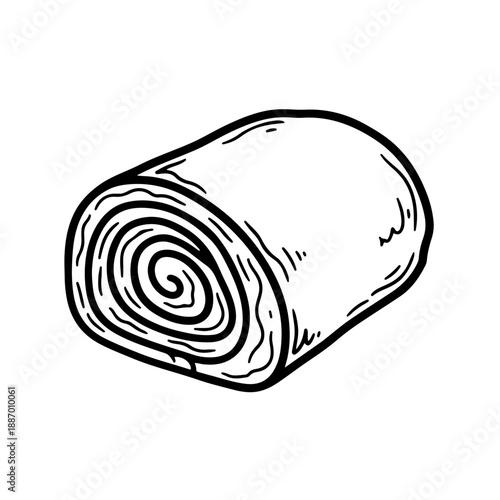 Minimalist Hand-Drawn Tamagoyaki Icon