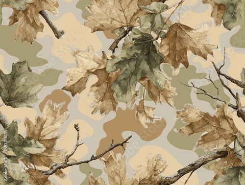 Realtree camouflage seamless Pattern for Deer and duck Hunting