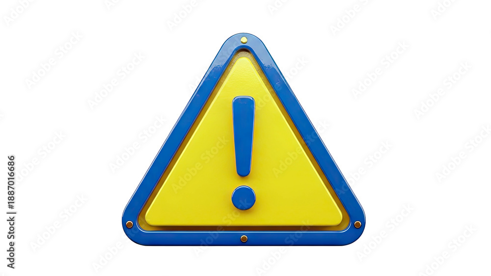custom made wallpaper toronto digital3D Warning Sign with Exclamation Mark