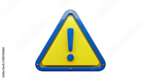 Wallpaper Mural 3D Warning Sign with Exclamation Mark Torontodigital.ca