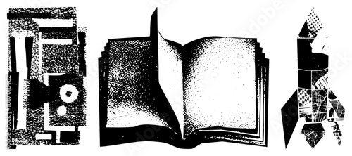 Abstract Book,, and Typography in Halftone Vector Art