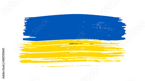 Ukrainian national flag in grunge style