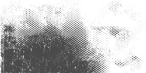 Distressed Grayscale Grunge Texture with Halftone Dots and Textured Streaks.Abstract vintage background suggesting aged decay and rough artistic effects.