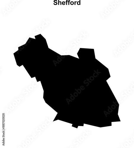 Shefford (England) blank outline map