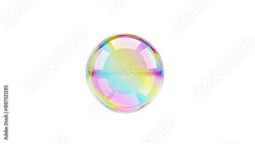 Wallpaper Mural Iridescent Soap Bubble on White Background Torontodigital.ca