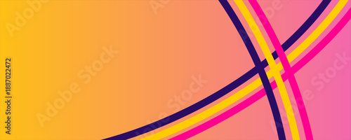 Vibrant Abstract Background with Dynamic Curved Lines and Smooth Gradient Colors
