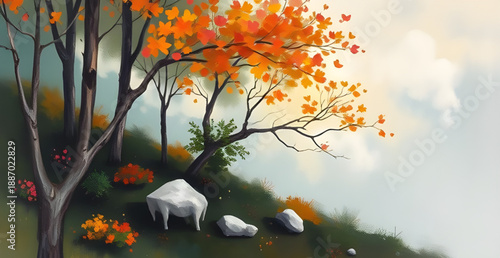 abstract, landscape, oil, painting, art, canvas, texture, brush, stroke, pigment, color, layered, expressive, creative, modern, contemporary, scenic, nature, horizon, hills, mountains, plains, sky, cl