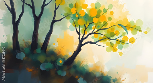 abstract, landscape, oil, painting, art, canvas, texture, brush, stroke, pigment, color, bold, expressive, creative, modern, contemporary, scenic, nature, horizon, hills, plains, field, sky, clouds, s