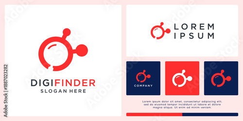Digital finder logo design technology.