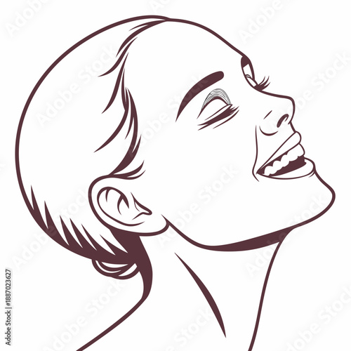 Close-up Portrait of an Artificial Human with a Subtly Unsettling Yet Emotionally Expressive Smile, Reflecting AI and Robotics Concepts