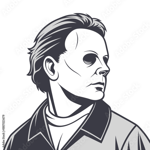 Striking Digital Clone Portrait with Uncanny Symmetry and Pristine Features, Exploring Themes of Perfection and Artificiality