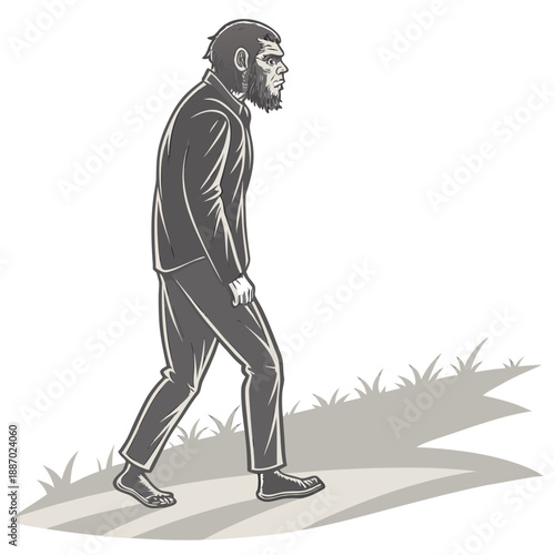 Digital Clone with Realistic Lighting but Unnatural Expression, Exploring AI's Uncanny Emulation of Humanity in Vector Art