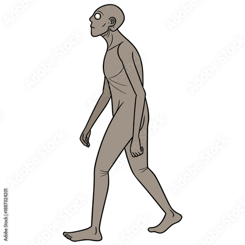 Near-Real Human Mannequin with Organic Skin Tone and Subtle Imperfections, Bridging Reality and Artifice.