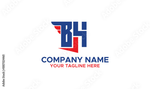 Free Download Letter BH logo design, Template, Logo design - GFXLoad