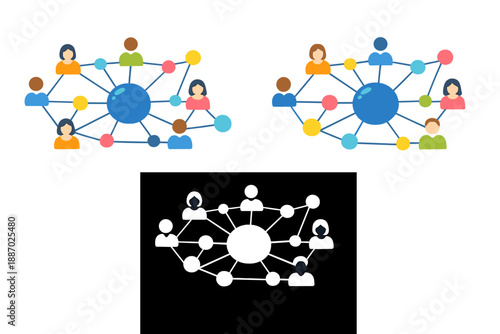 Networked individuals in a digital connection