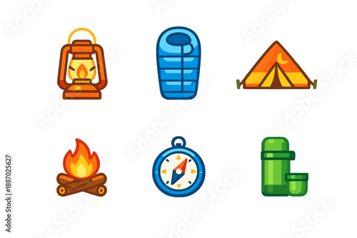 Camping Icons Set