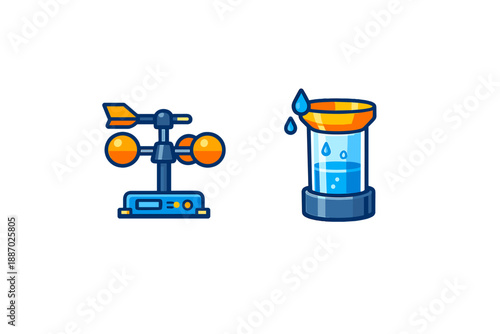 Weather Instruments Icon Set