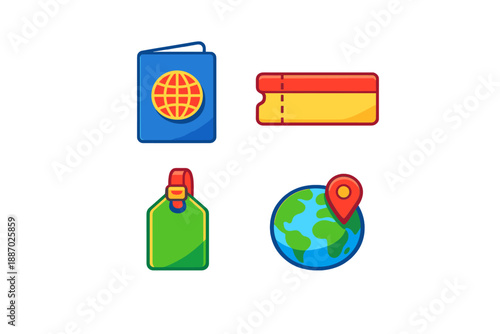 Collection of travel icons