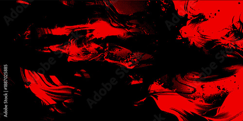 Black and red grunge texture. Scary red black scary background