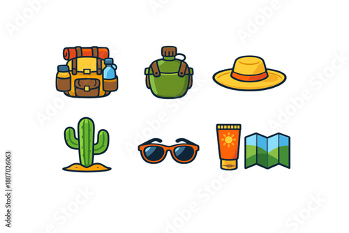Desert Adventure Icon Set