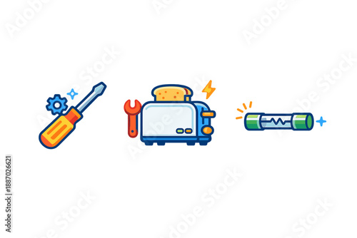 Toaster repair and fuse replacement concept
