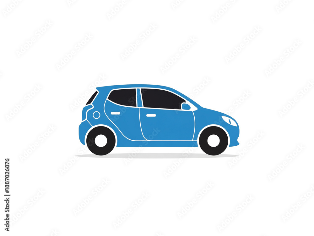 Fototapeta premium Modern car icon for automotive and transportation design
