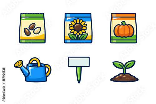 Gardening Icons Set