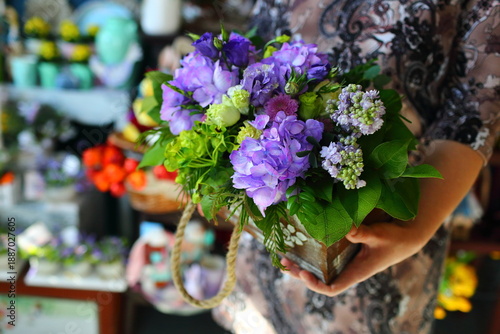 Wallpaper Mural Hands holding a box of flowers Torontodigital.ca