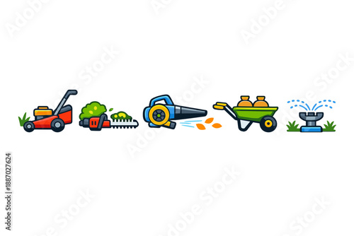 Gardening Equipment Icons