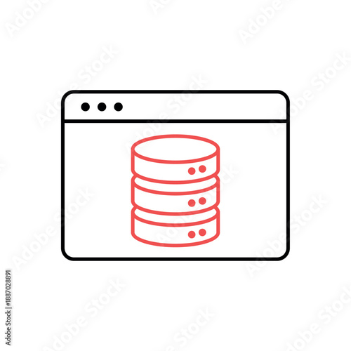 Icon a server storage browser window, isolated against a clean background.