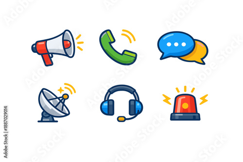 Different tools for communication and alert systems used in various environments for quick information sharing and response in different situations