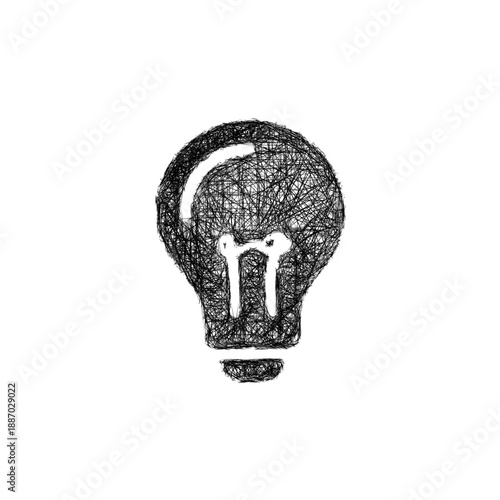 Sketch lightbulb icon design