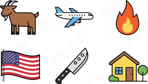 Christmas travel and transportation icons vector set featuring airplane, rocket, ship and festive symbols