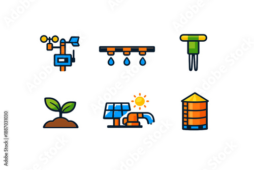 Exploring agriculture technology tools in a farming environment with focus on irrigation, solar energy, and crop monitoring systems