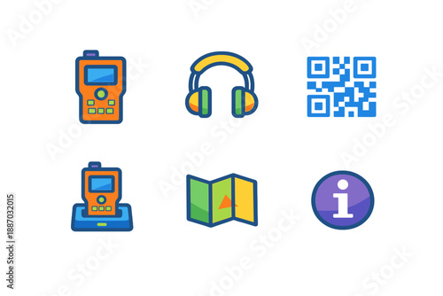 Different types of devices and tools for navigation and information collection in various settings